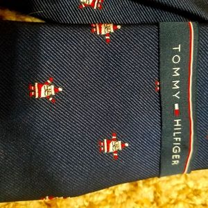 New NWT Navy Tommy Hilfiger Santa NeckTie